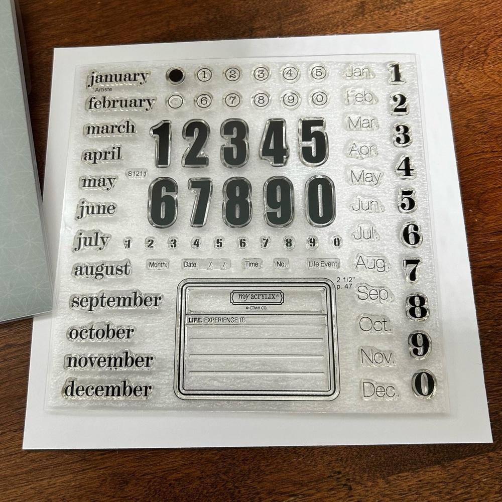 🟢 3/$25 Close to my Heart - S1211 - Capture the Date - My Acrylix Stamp Set